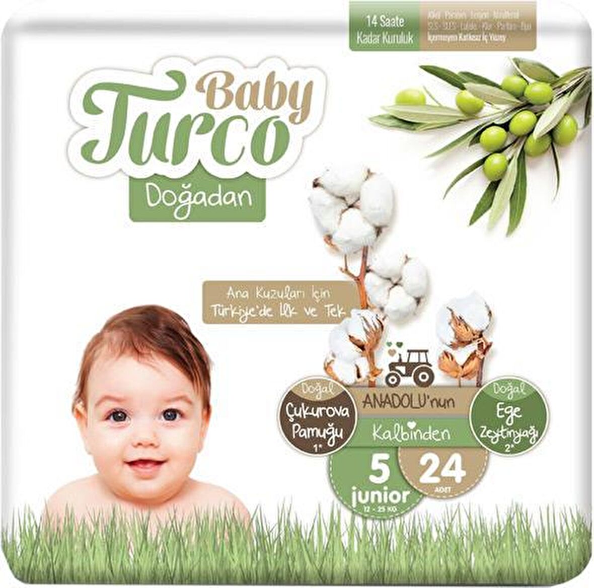 Baby Turco Doğadan 5 Numara Junior 24'lü 12-25 Kg