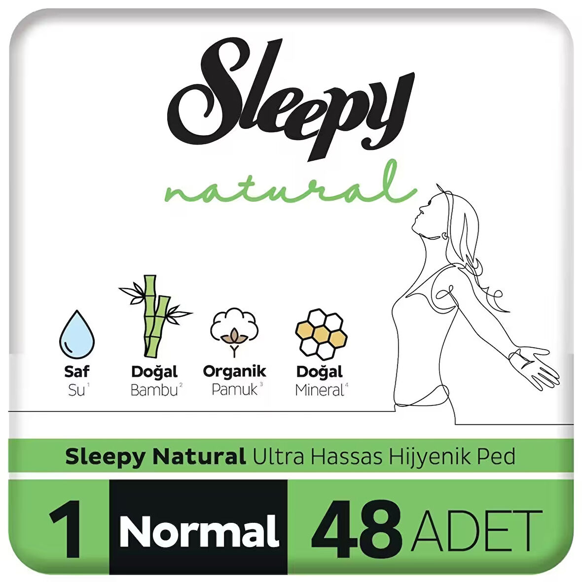 Sleepy Natural Ultra Hassas Hijyenik Ped Normal 48 Adet Ped