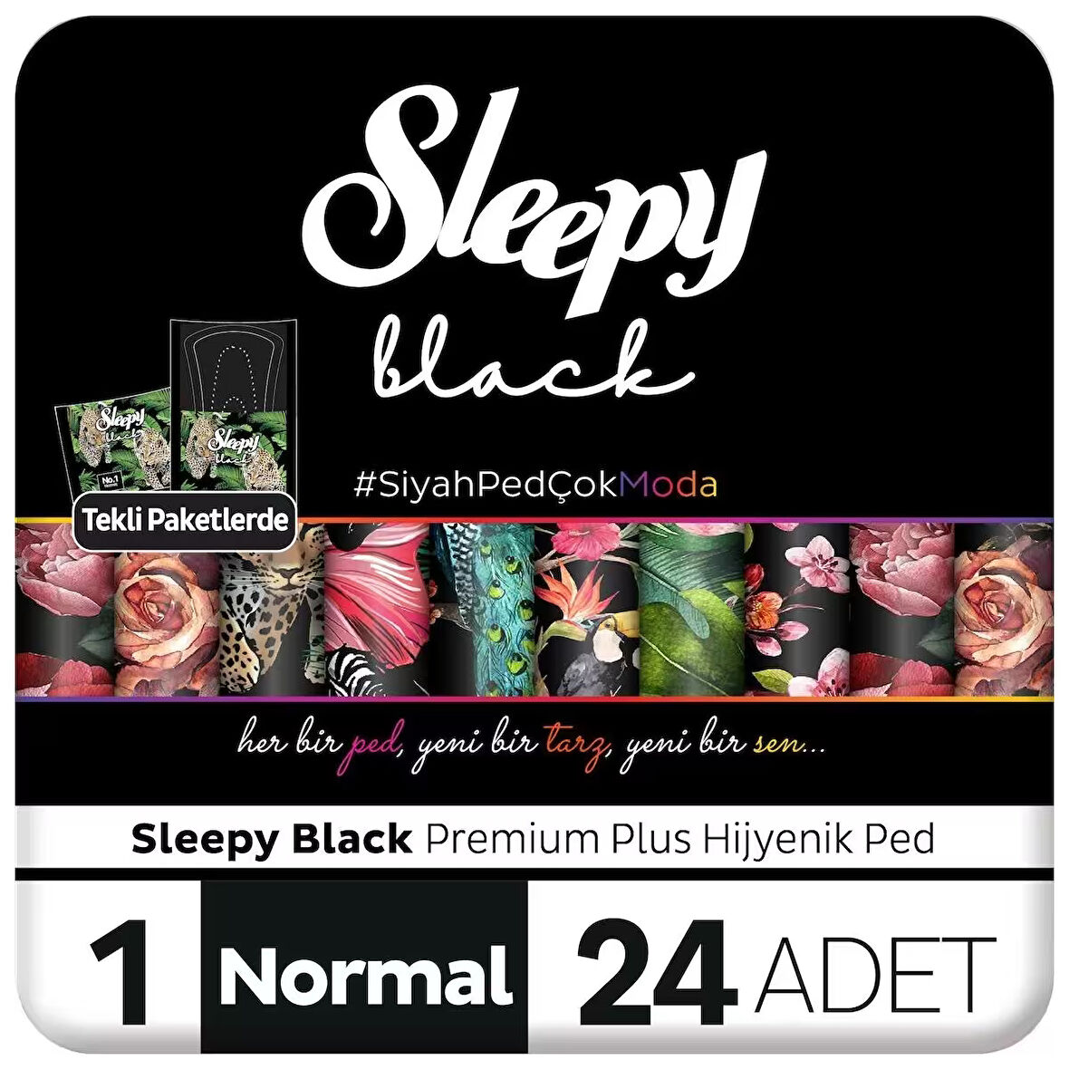 Sleepy Black Premium Plus Normal Hijyenik Ped 24 Adet