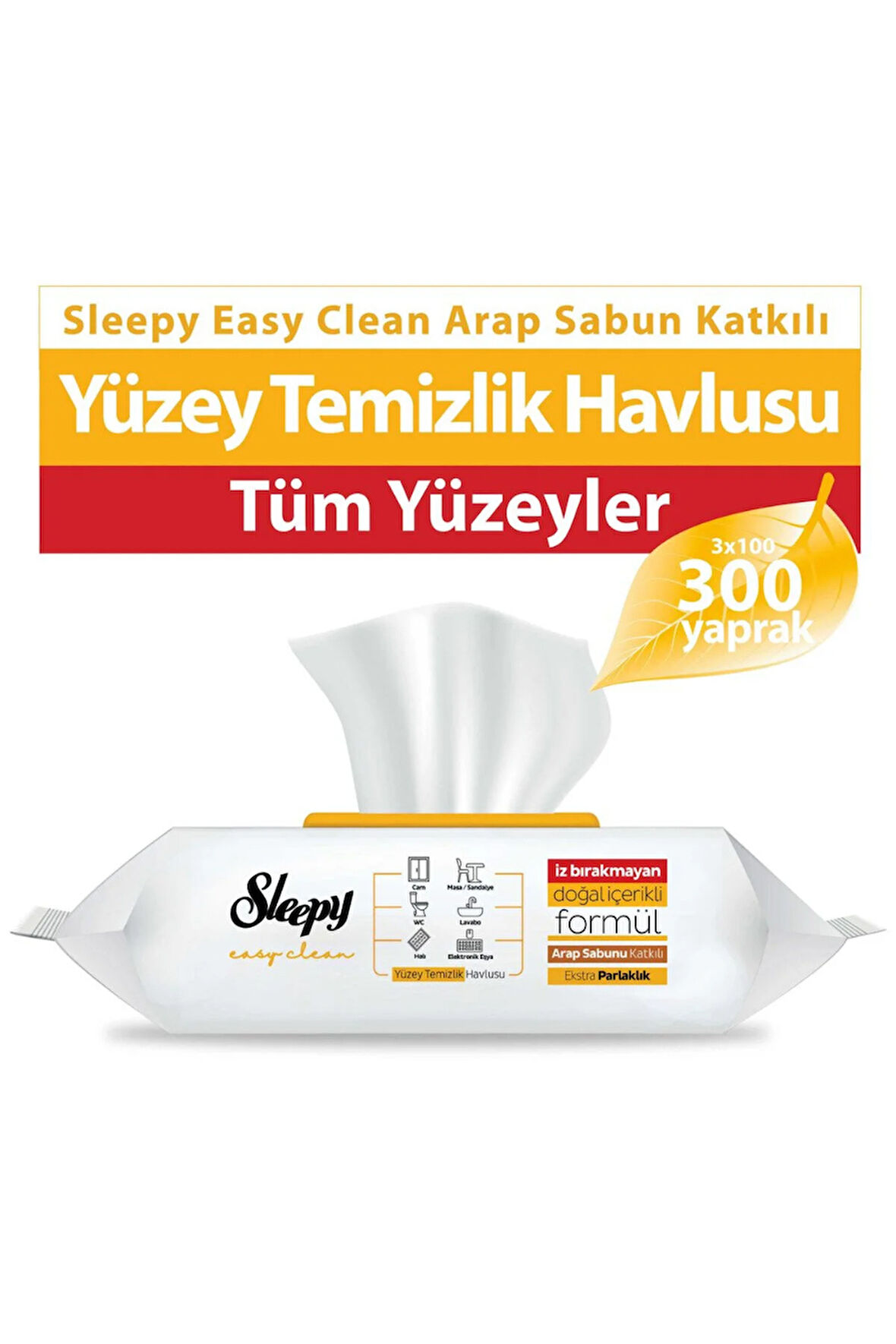 Easy Clean Arap Sabunu Katkılı Yüzey Temizlik Havlusu 100x3