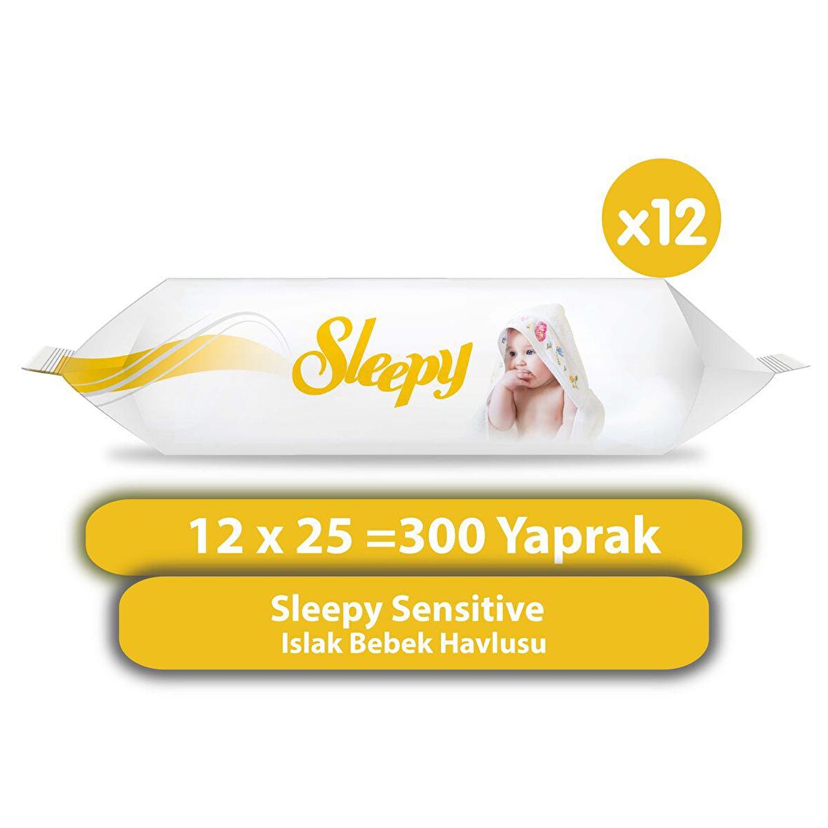 Sleepy Sensitive Islak Bebek Havlusu 12x25 (300 Yaprak)