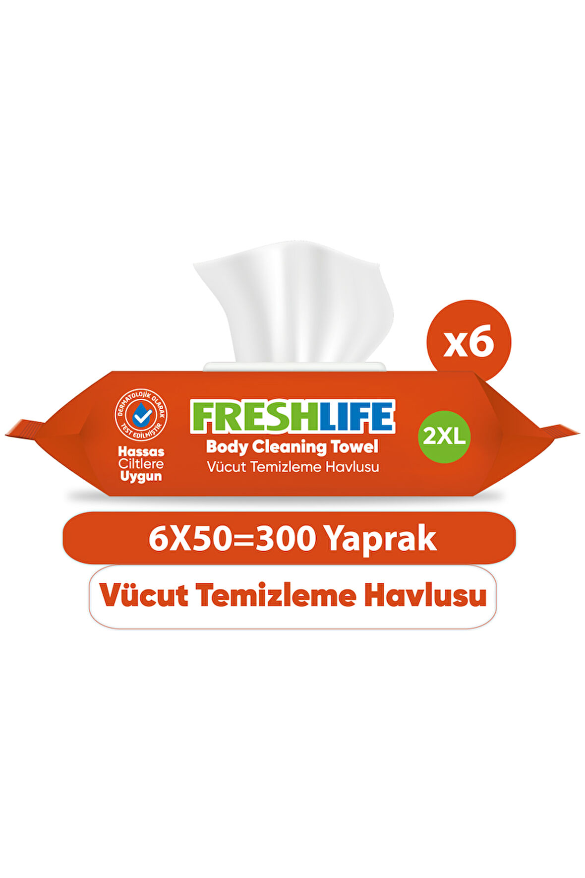 Freshlife Vücut Temizleme Havlusu 6x50 (300 Yaprak)