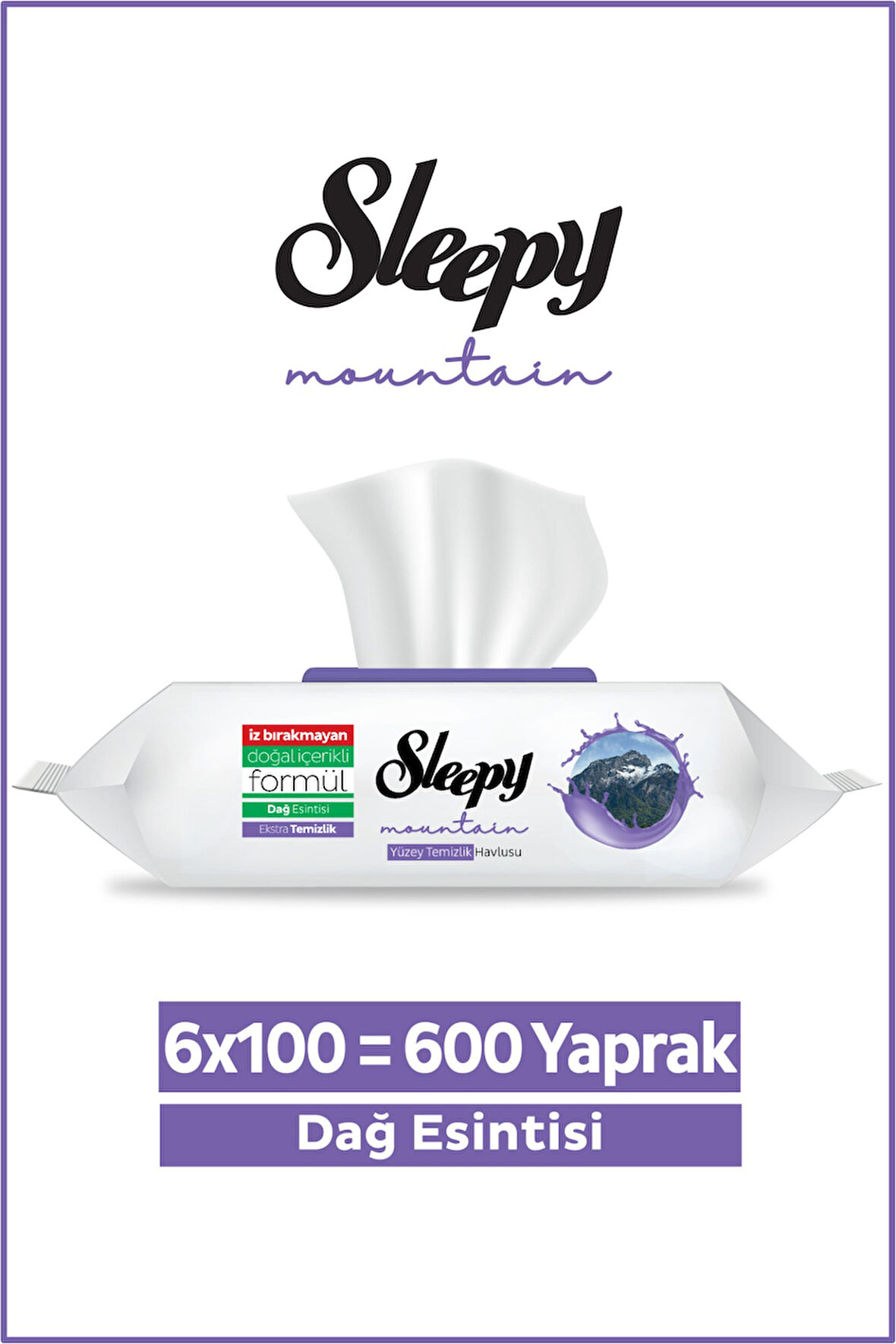 Sleepy Mountain Yüzey Temizlik Havlusu&Mendili Dağ Esintisi 6x100 (600 Yaprak)