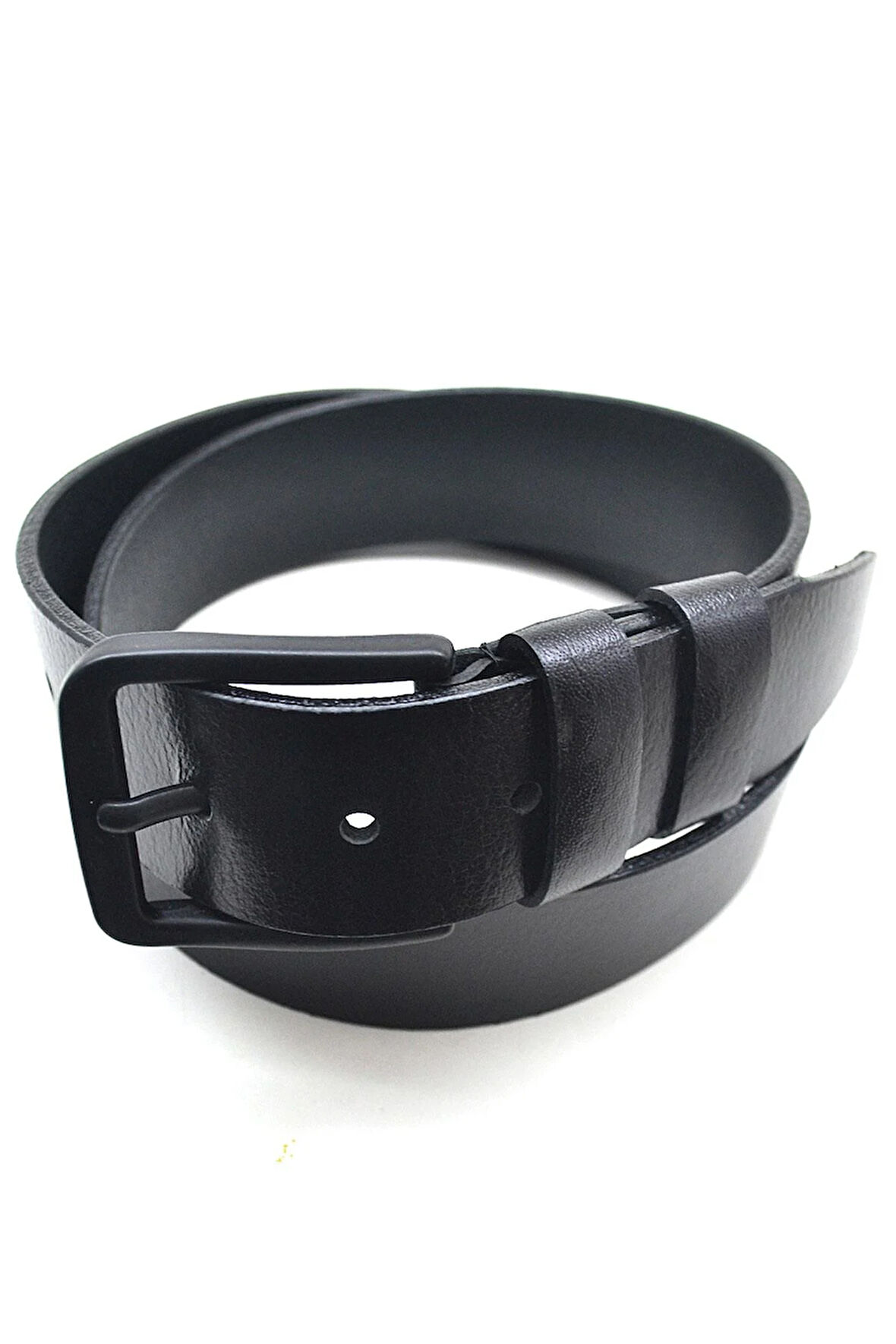 Hakiki Deri Siyah Casual Erkek Kemeri