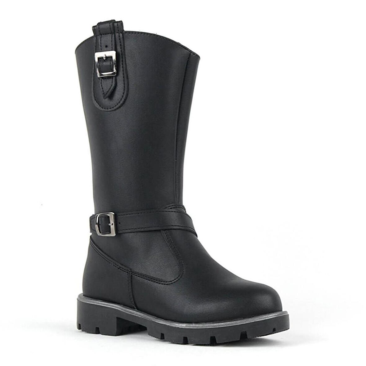 Siyah Fermuarlı Uzun Kız Çocuk Çizme