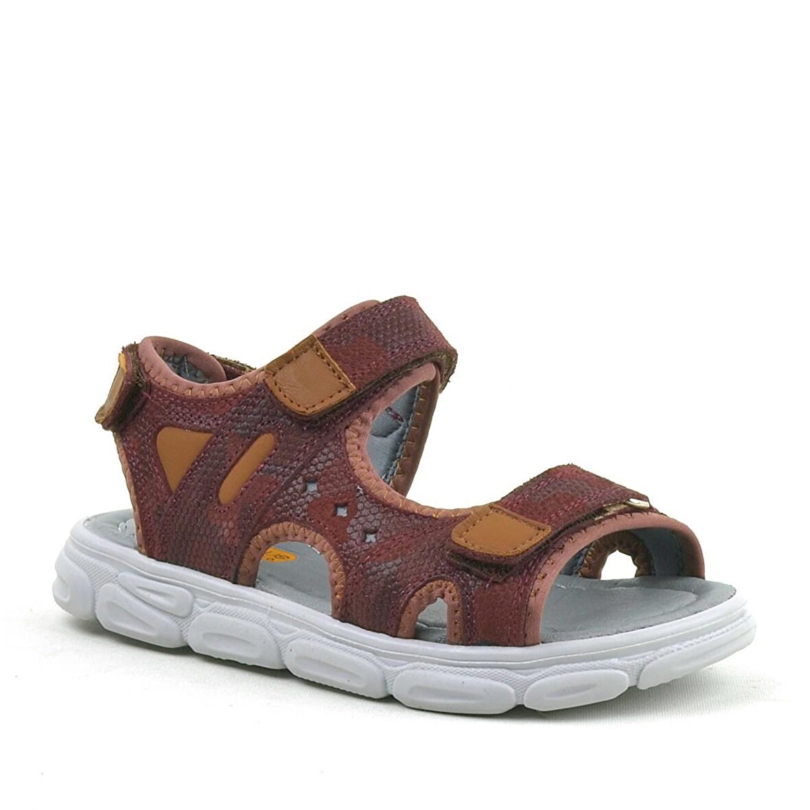 Rakerplus Hakiki Deri Bordo Çocuk Sandalet
