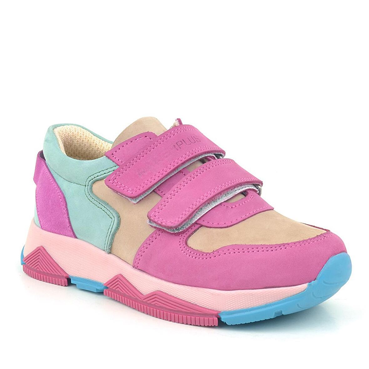 Rakerplus Hakiki Deri Fuşya Pembe Çocuk Sneakers Spor Ayakkabı