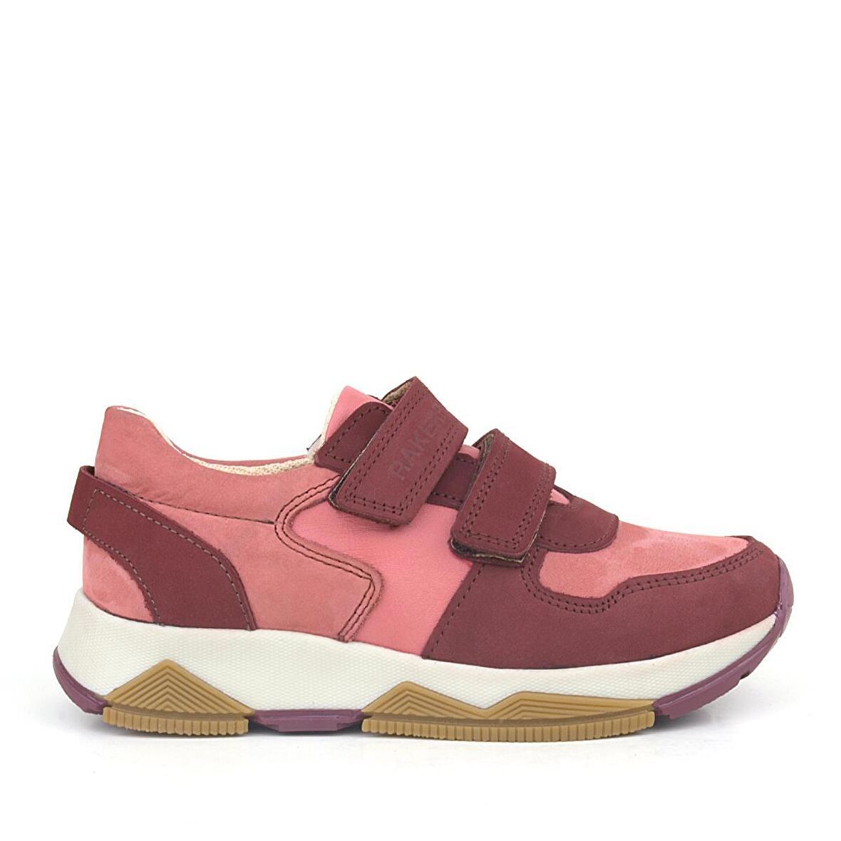 Rakerplus Hakiki Deri Bordo Pembe Kız Çocuk Sneakers Spor Ayakkabı