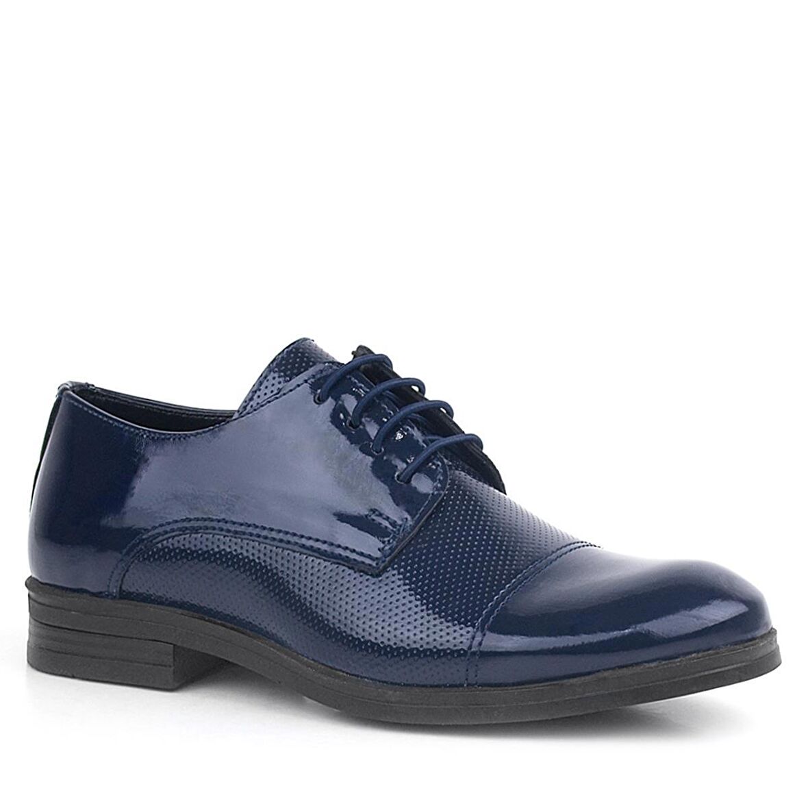 Rakerplus Lacivert Rugan Oxford Bağcıklı Klasik Çocuk Ayakkabı