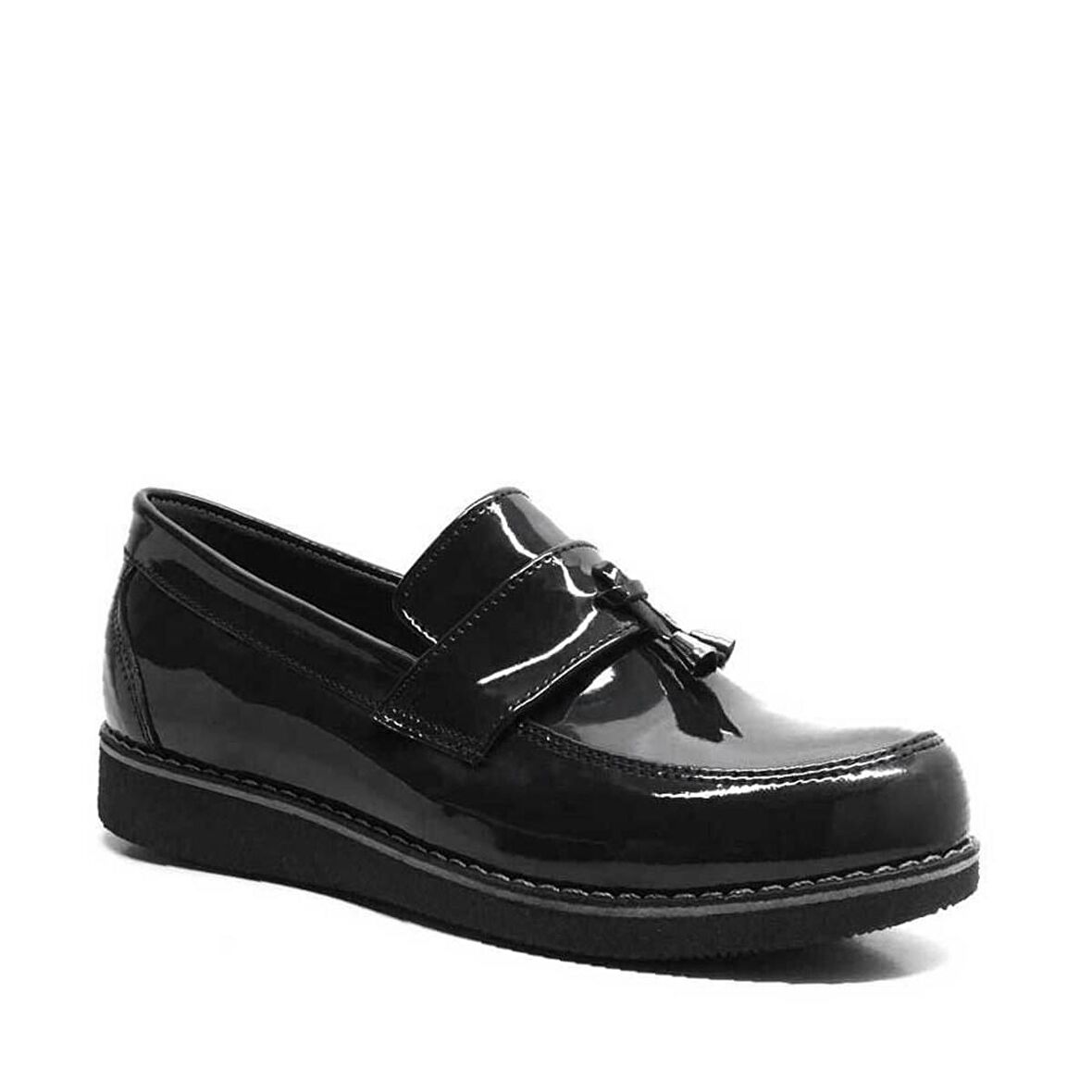 Rakerplus Siyah Rugan Loafer Çocuk Okul Ayakkabısı