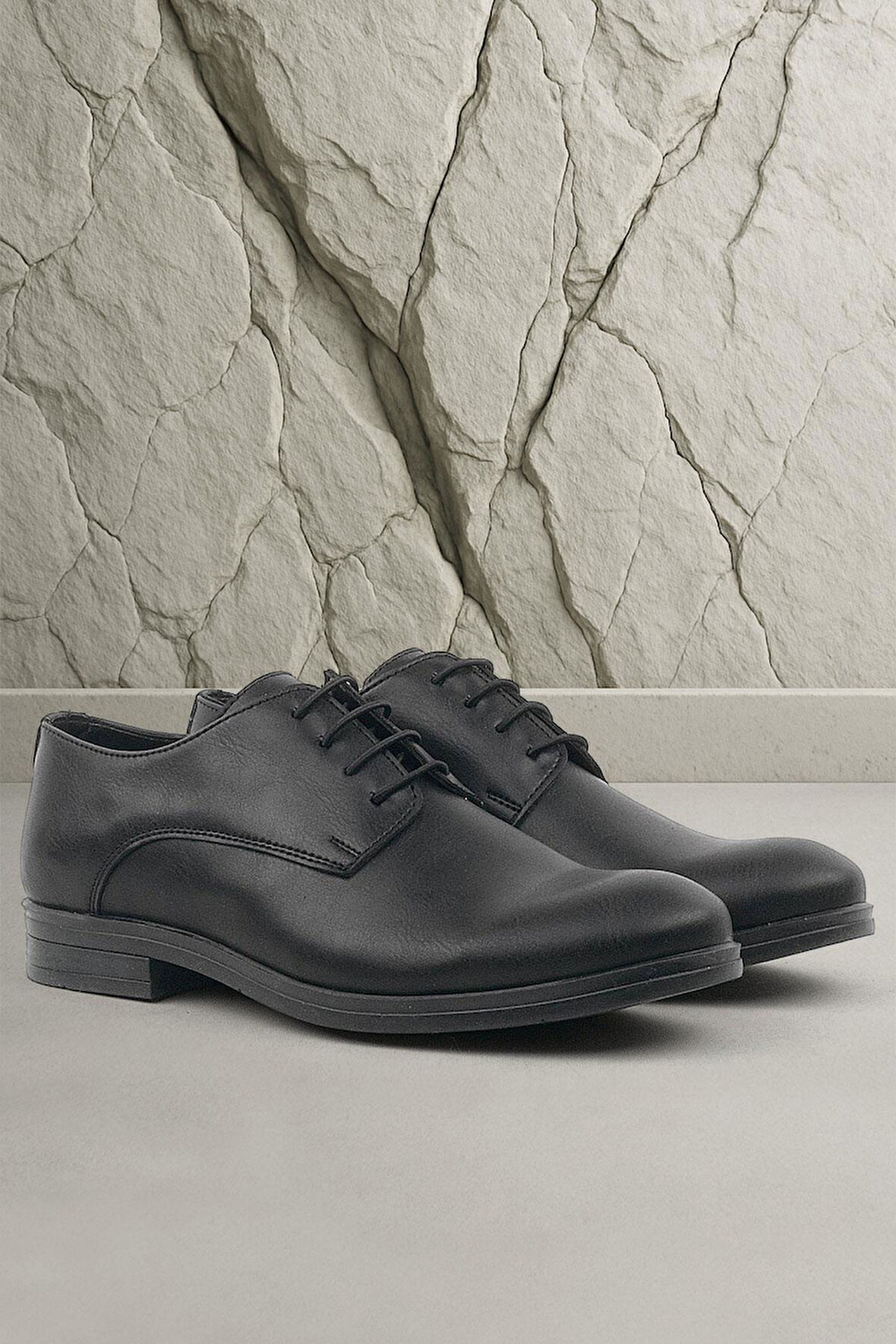 Rakerplus Siyah Mat Bağcıklı Oxford Çocuk Okul Ayakkabısı