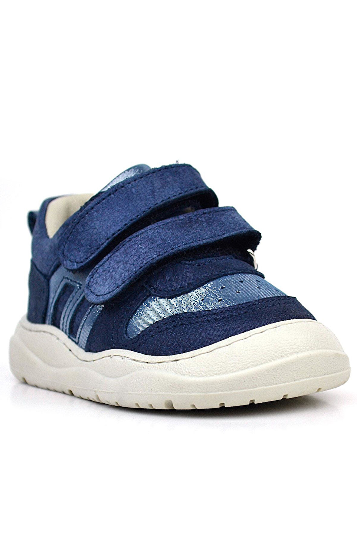 Rakerplus Schaggy Hakiki Deri Lacivert Parlak Bebek Spor Ayakkabı