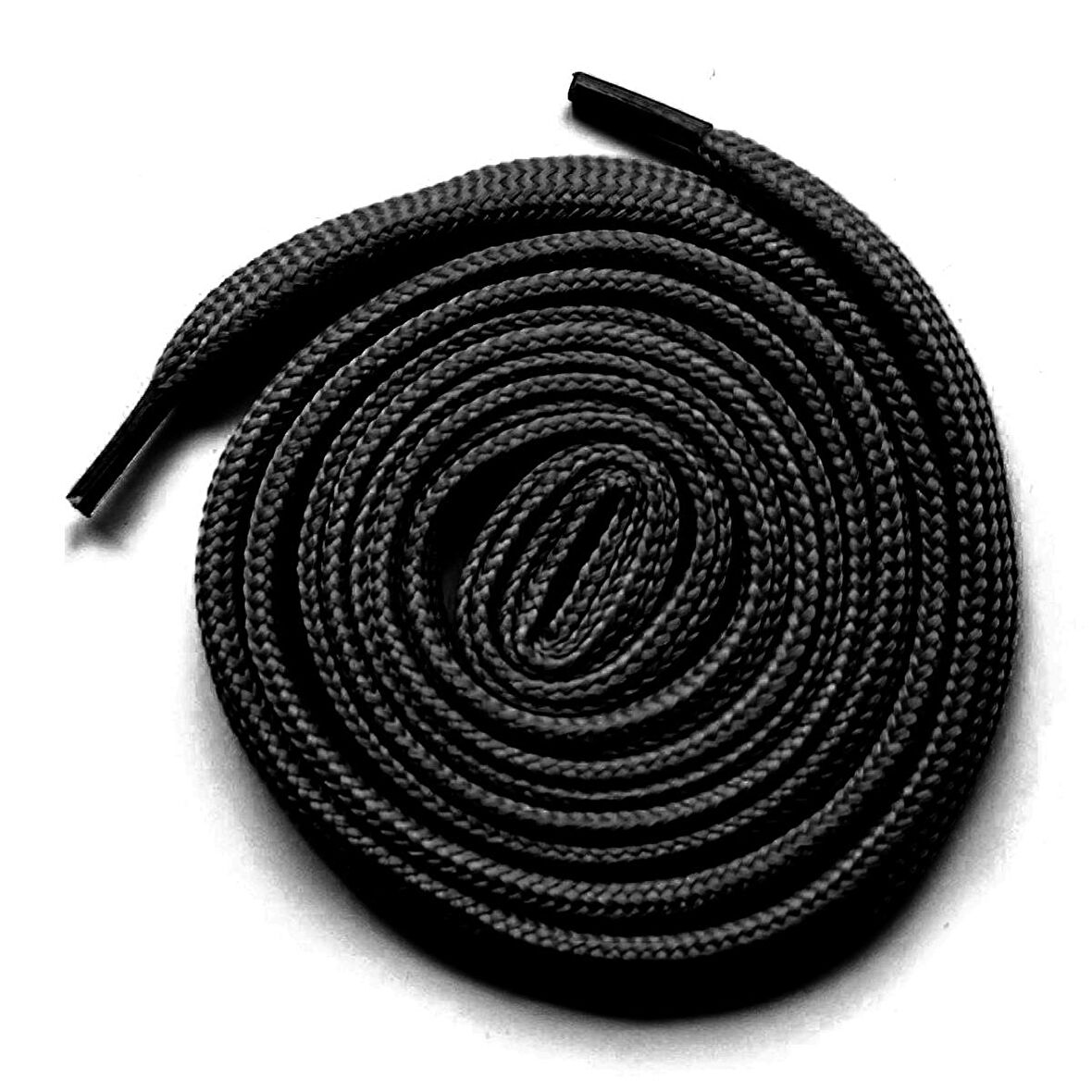 Siyah 1 cm Kalınlığında 1 Çift Yassı Spor Ayakkabı Bağcığı