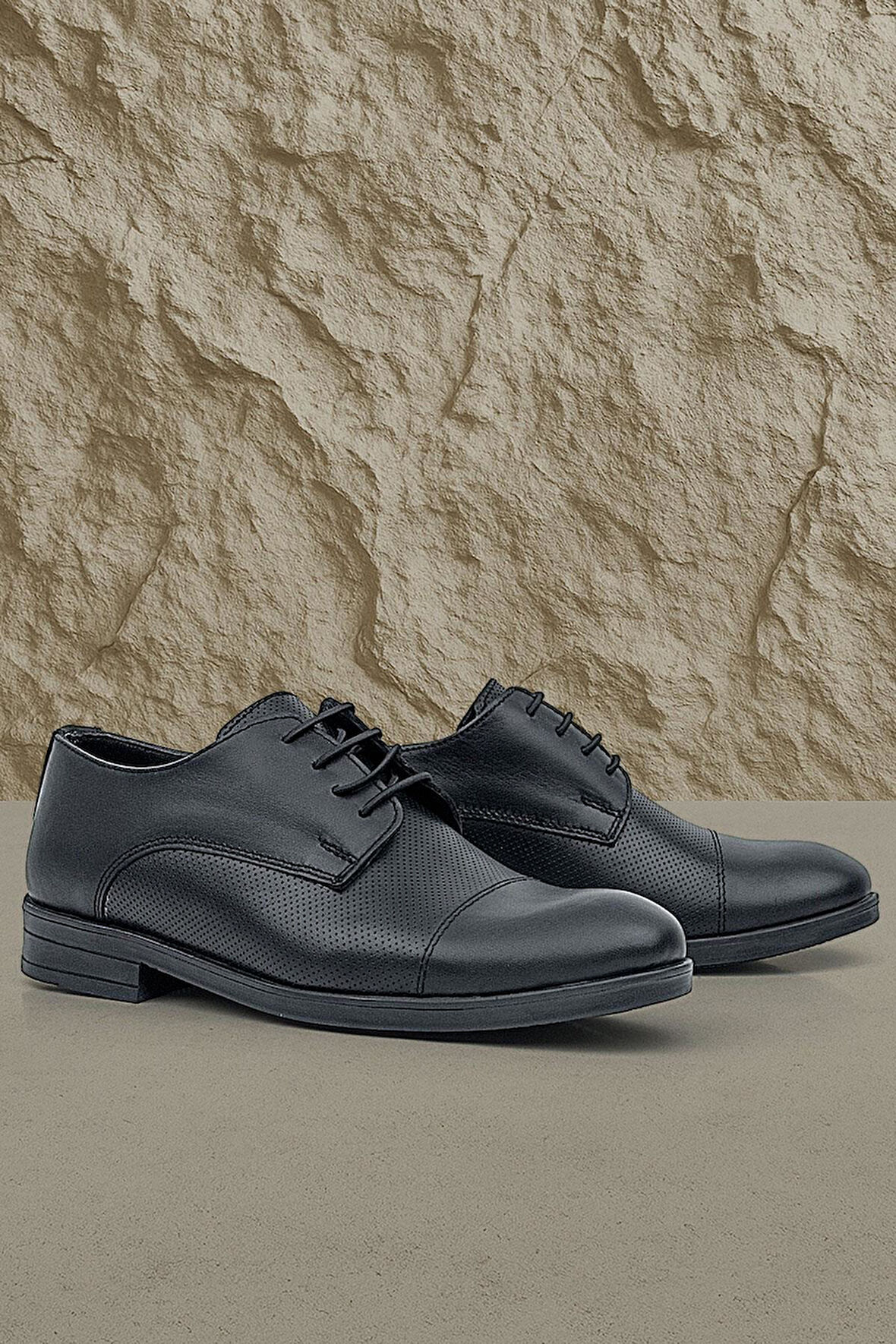 Rakerplus Siyah Mat Bağcıklı Oxford Çocuk Klasik Ayakkabı