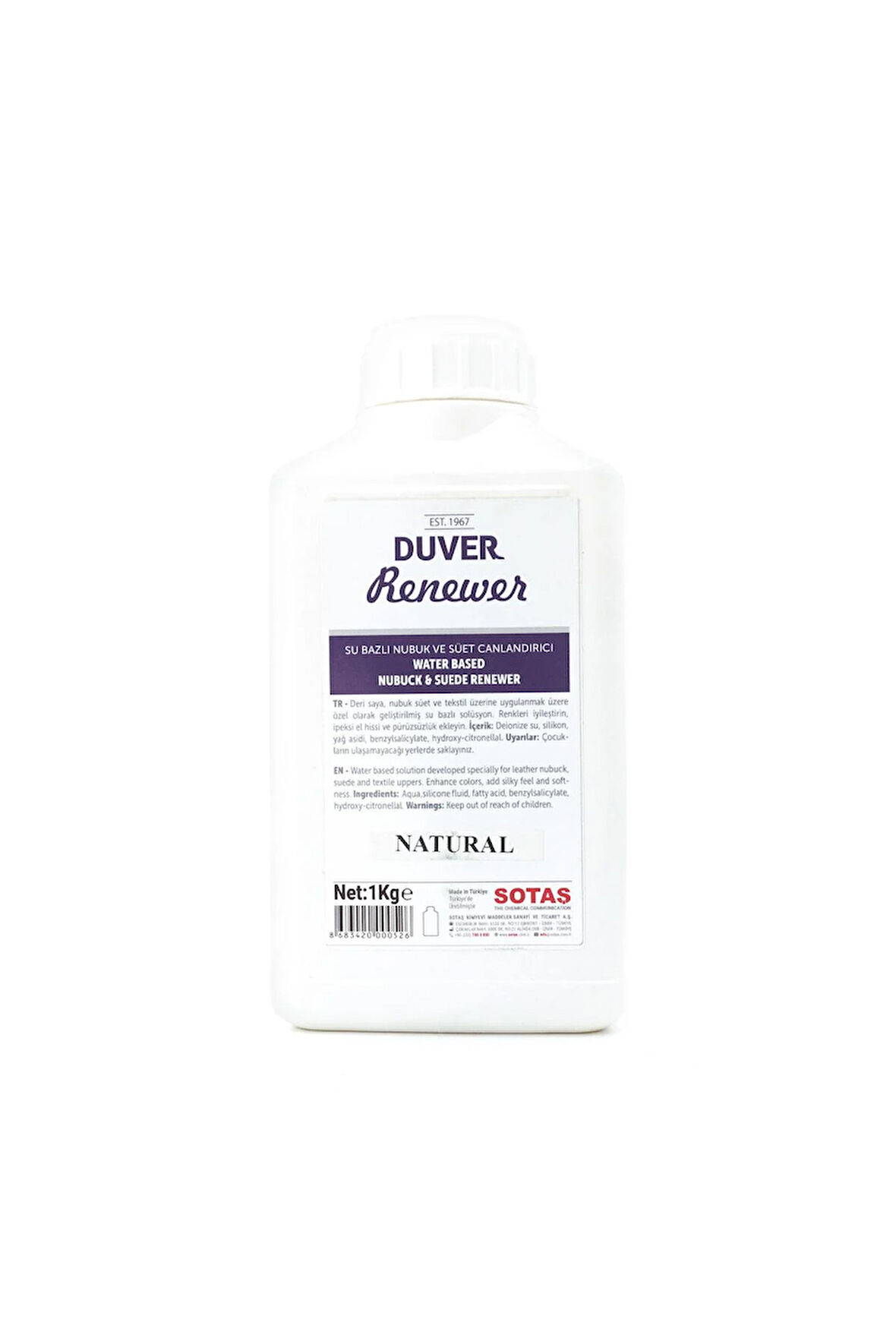Duver Renewer 1 Kg Su Bazlı Nubuk ve Süet Canlandırıcı