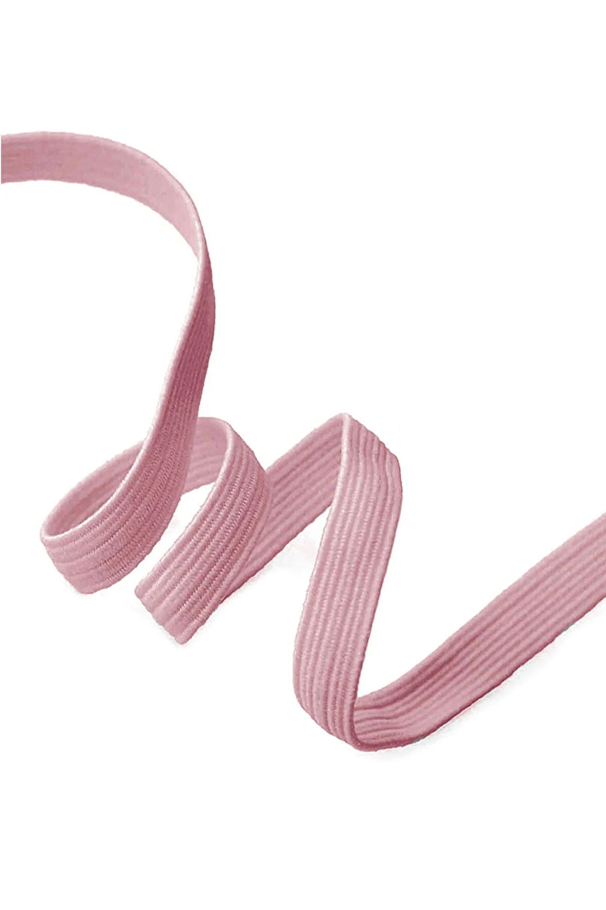 Pembe 20 mm 5 mt Dayanıklı Sert Yassı Elastik Şerit Lastik