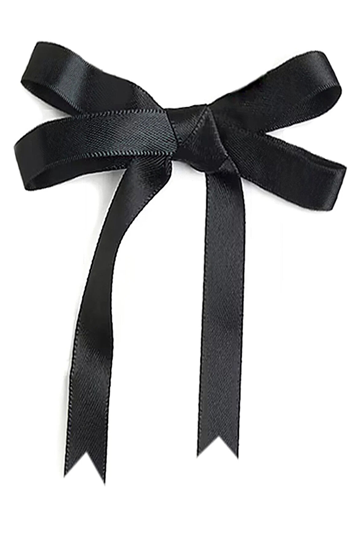 10 Adet Siyah Saten Fiyonk Süsleme Küçük Kurdele Seti