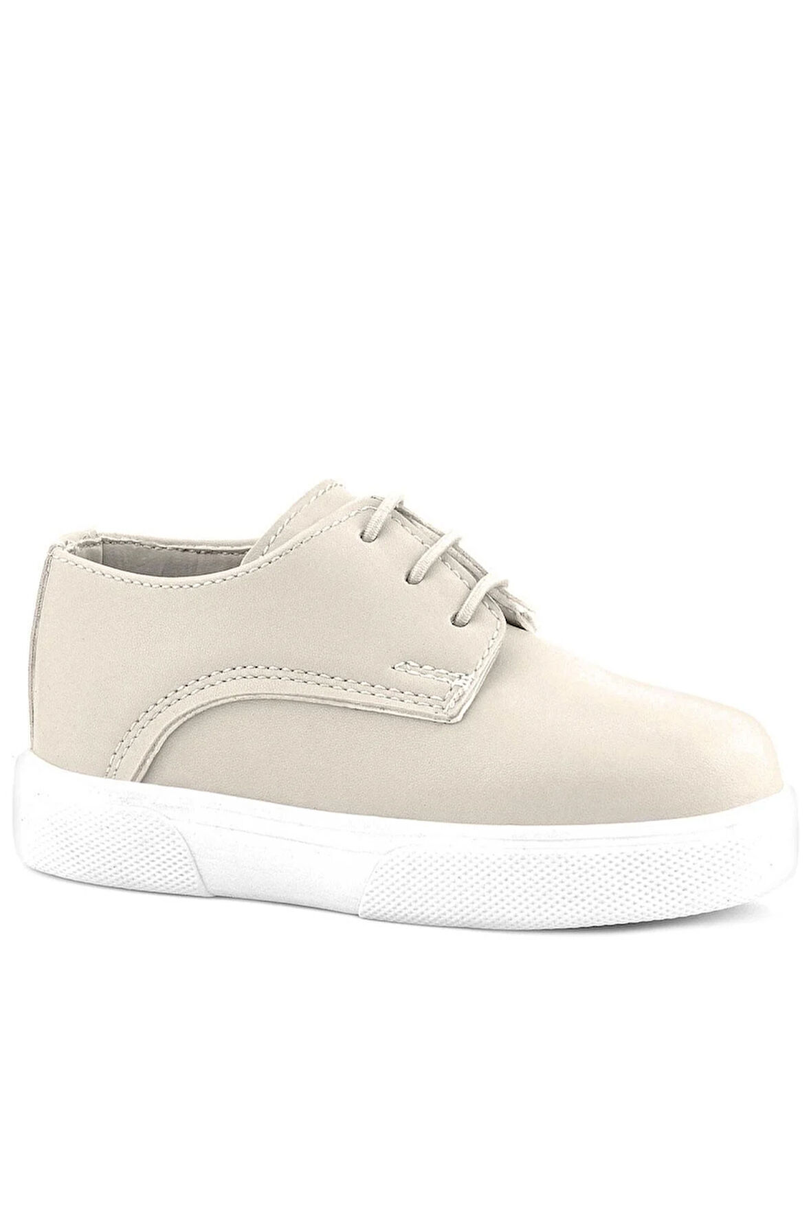 Rakerplus Derby Krem Cilt Yüksek Taban Çocuk Klasik Ayakkabı