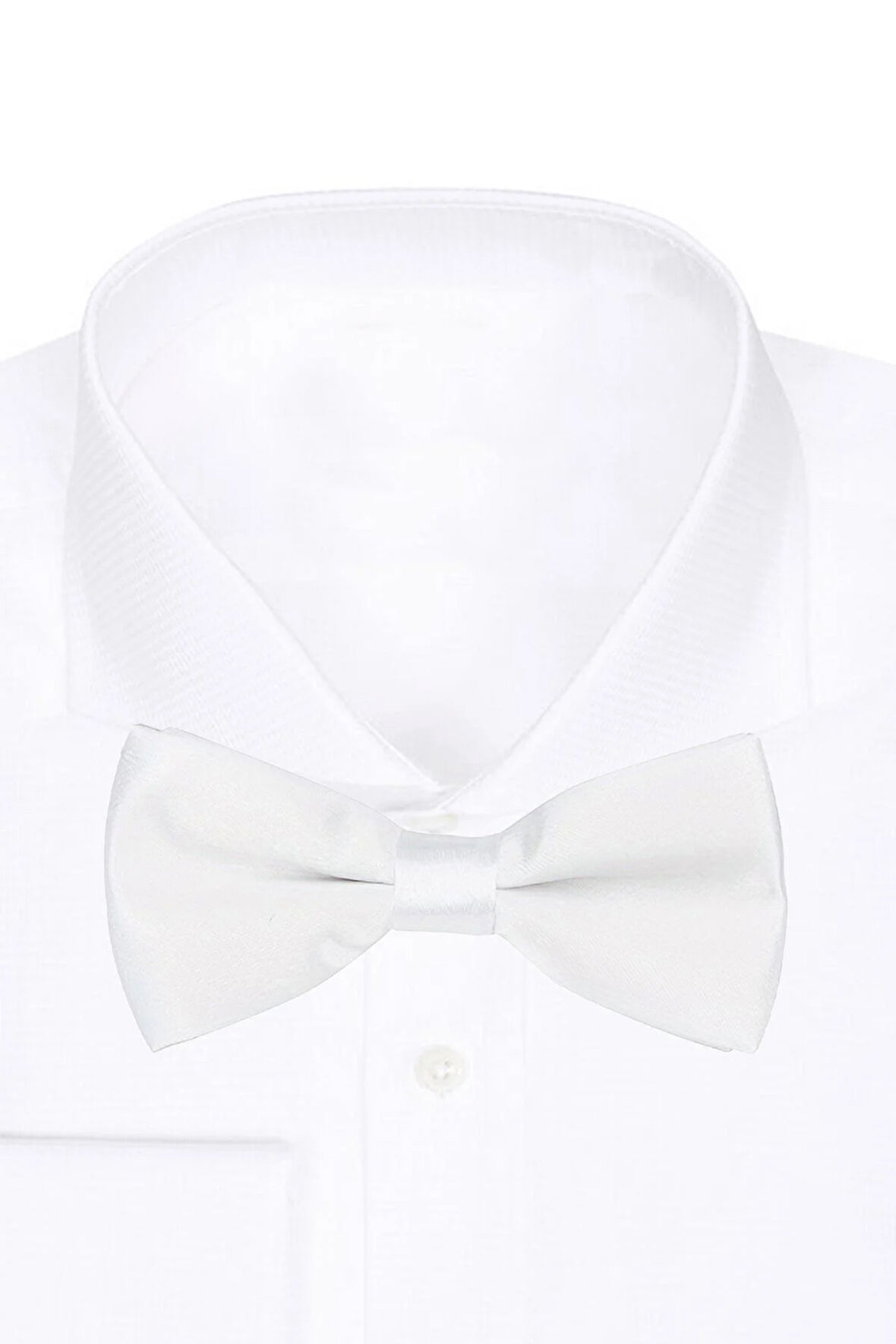 Beyaz Ayarlanabilir Saten Bebek ve Çocuk Papyonu