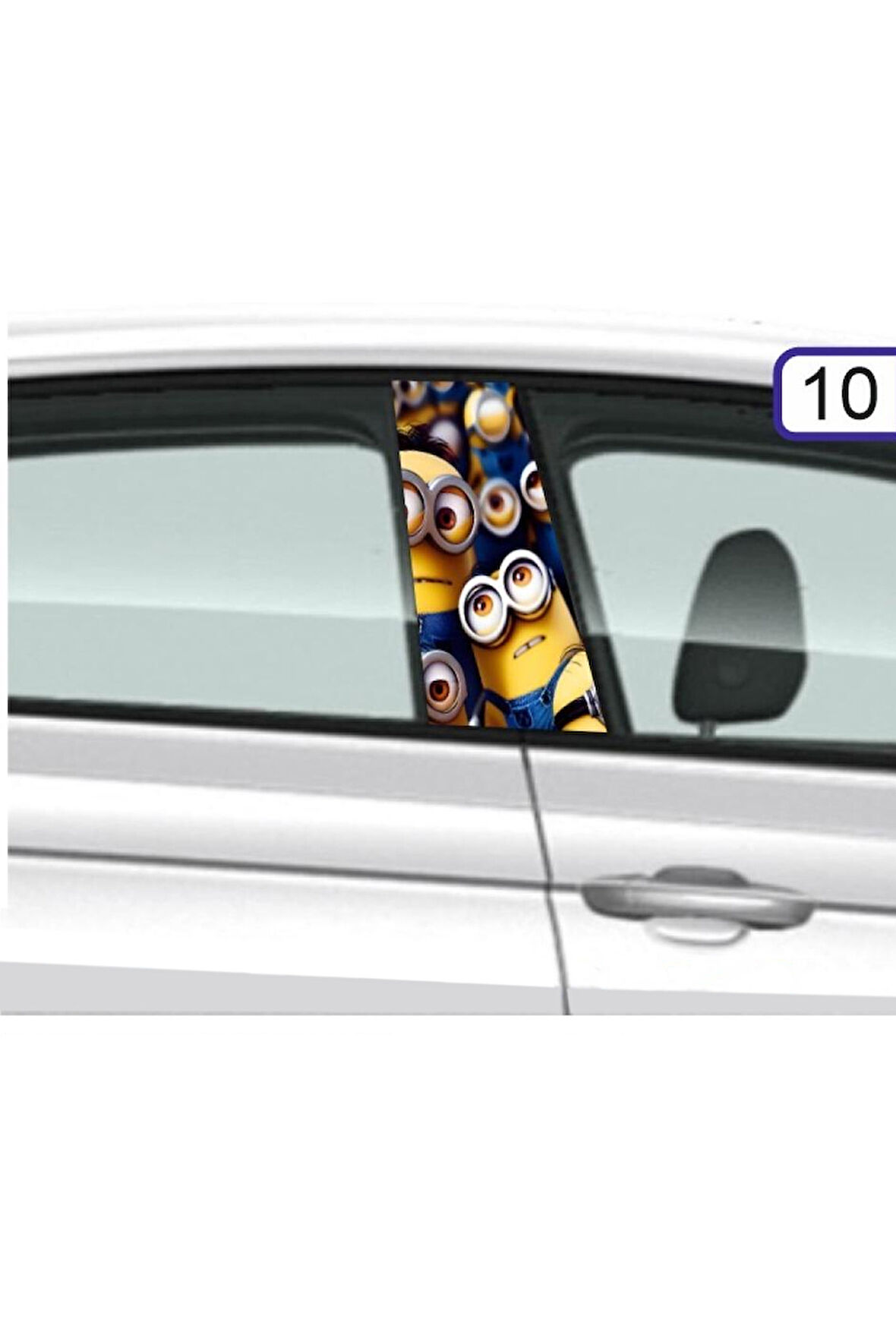 Zrox Minyonlar Temalı UV Baskılı Oto Kapı Direk Folyosu