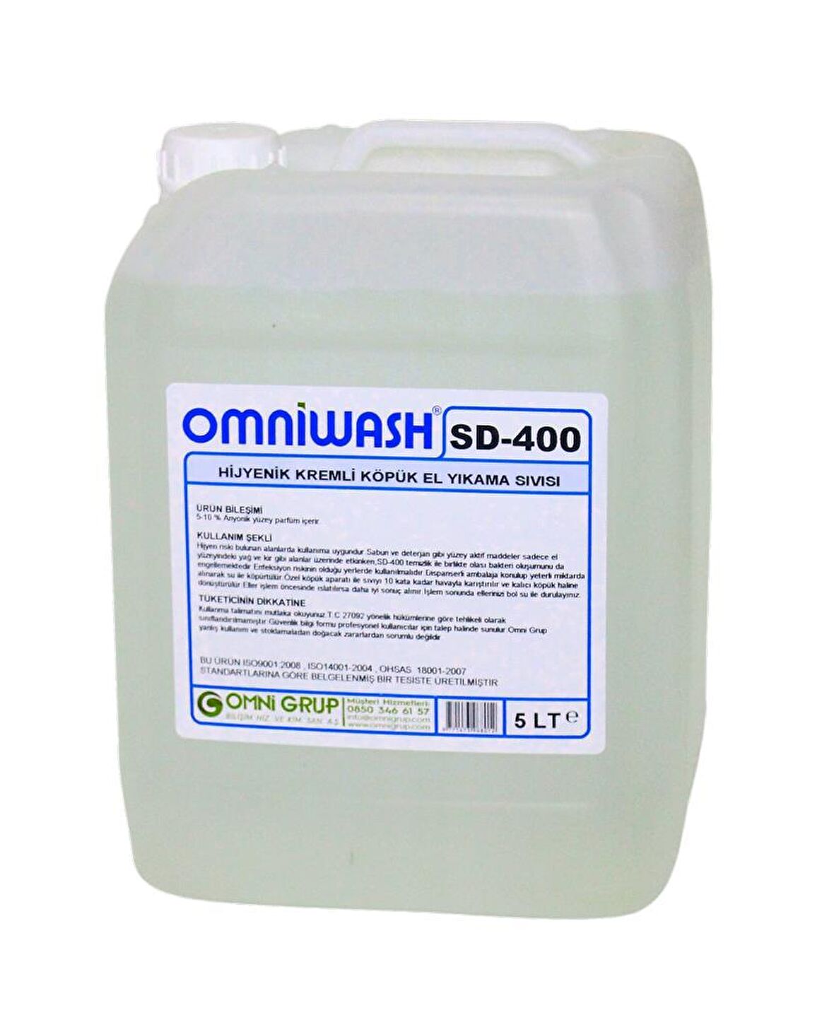 Omniwash SD-400 5000ml Hijyenik Köpük Sıvı El Sabunu