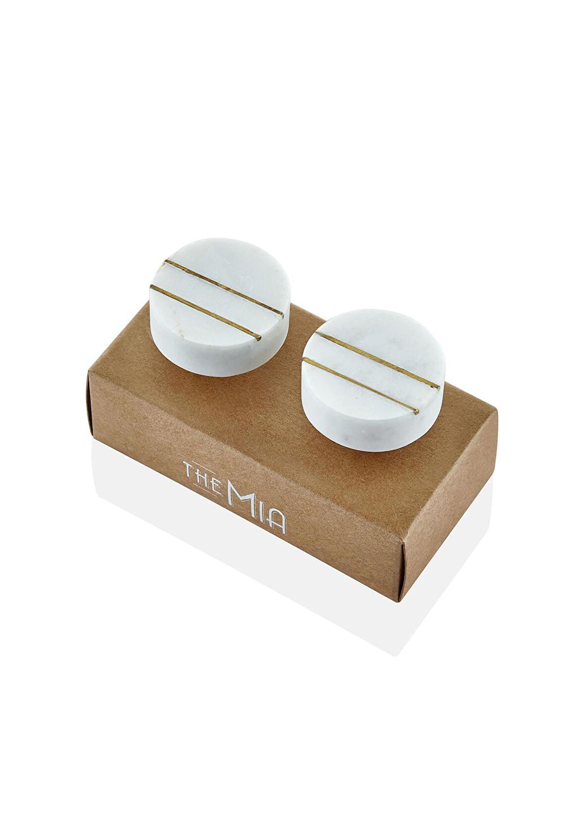 The Mia Mermer Çekmece ve Dolap Kulbu 2li Set