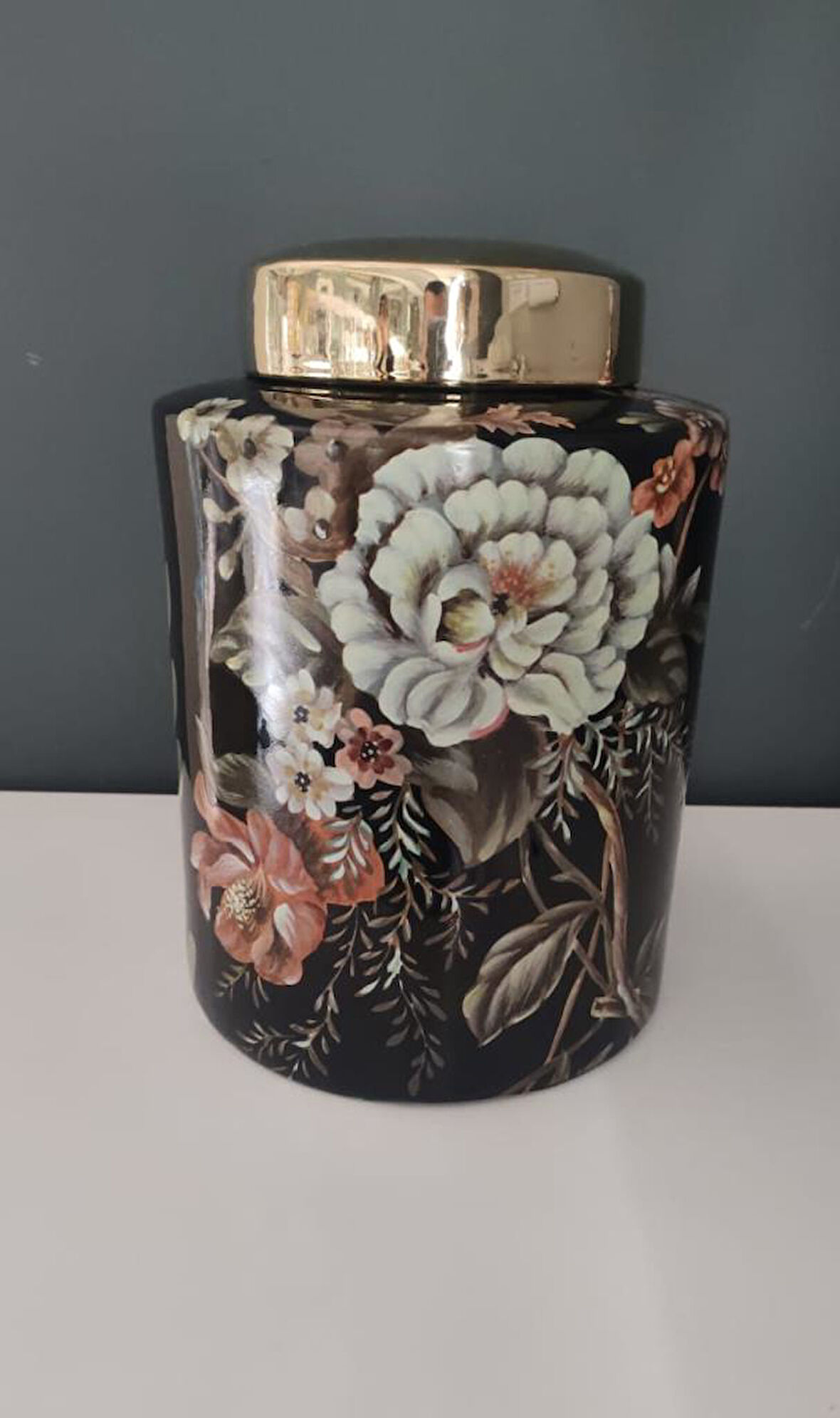 LAMEDORE FLOWER GARDEN KAPAKLI SİLİNDİR ORTA BOY KÜP 20X20X28 CM