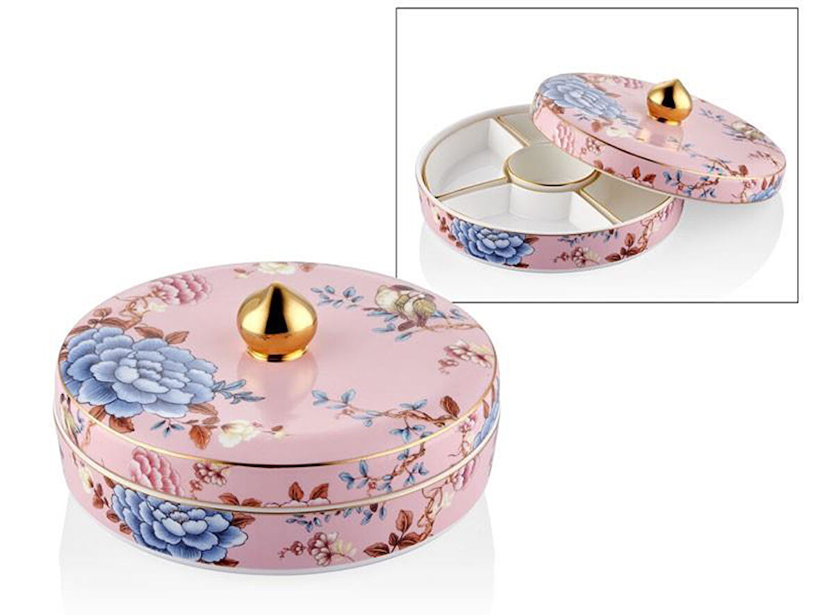 LAMEDORE FLORAL PINK 7 PARÇA MİNİ KAHVALTILIK
