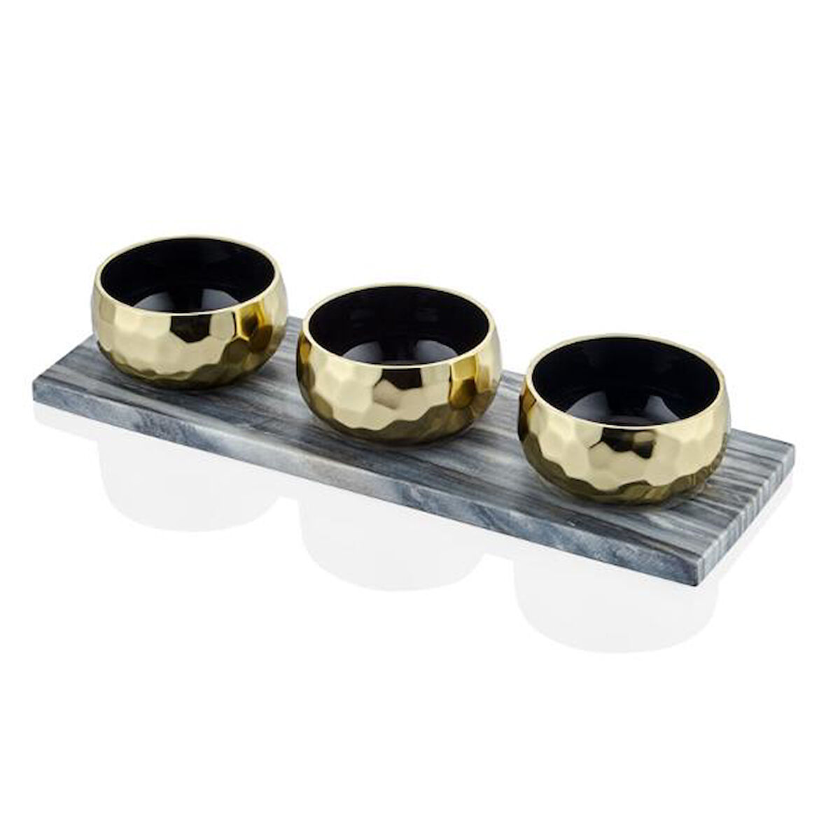 CLARA GOLD 3 CONDIMENT BOWLS 41X14X9 CM
