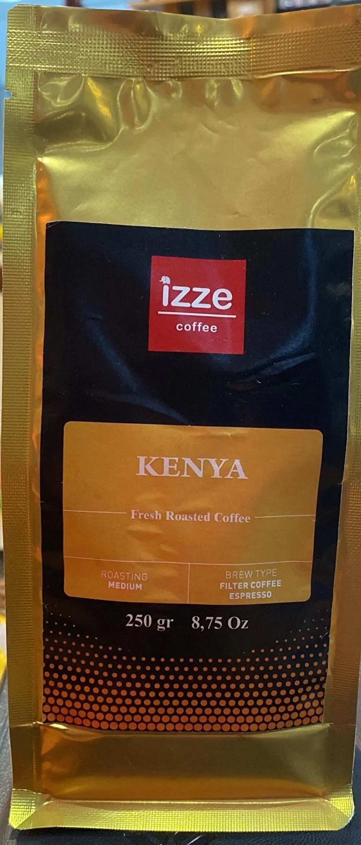 İZZE COFFEE ESPRESSO  KENYA ÇEKİRDEK KAHVE 250G