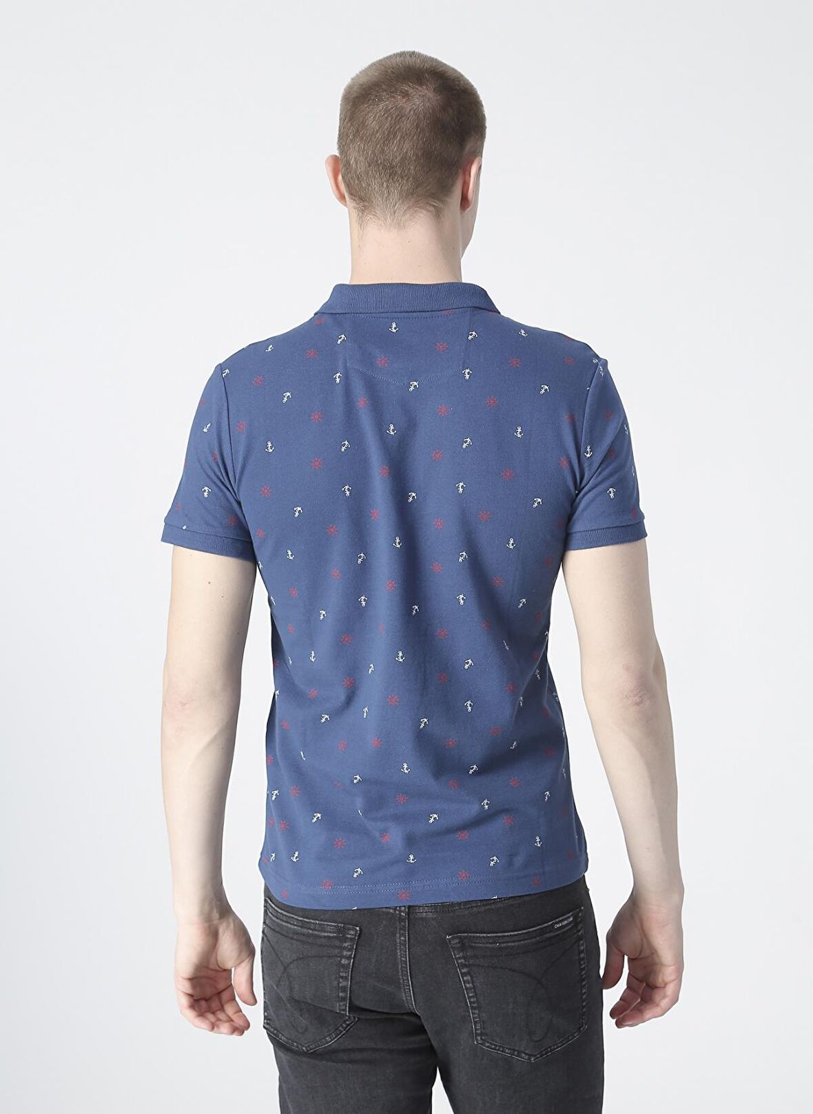 Lee Cooper Anchors İndigo Polo Yaka T-Shirt