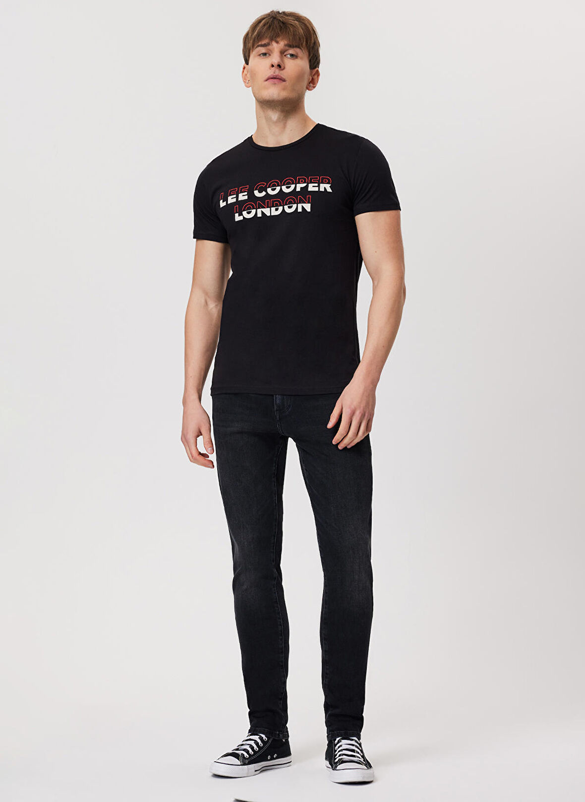 Lee Cooper O Yaka Siyah Erkek T-Shirt 222 LCM 242082 RAQUEL SIYAH