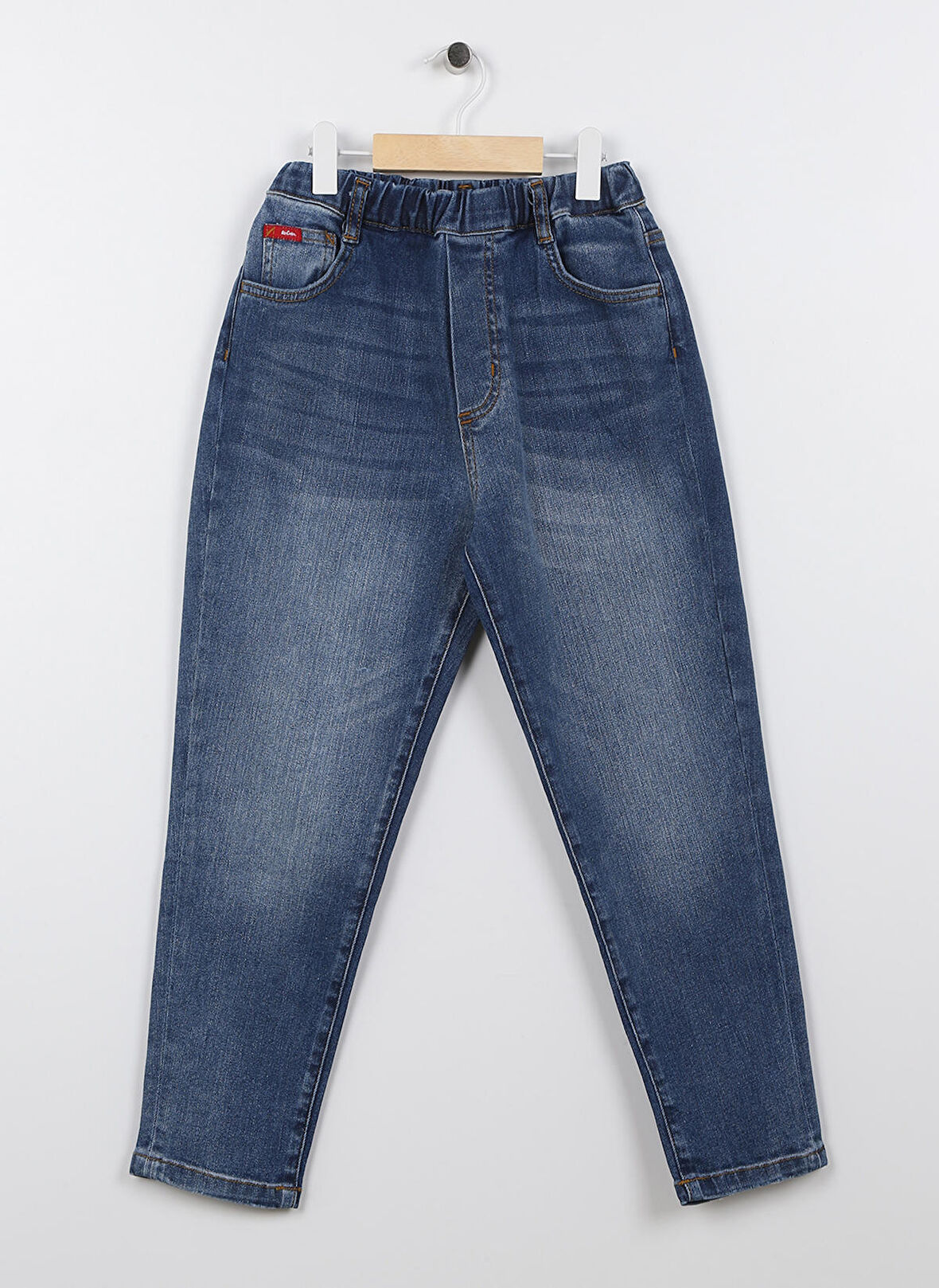 Lee Cooper Lastikli Bel Mavi Erkek Çocuk Denim Pantolon 232 LCB 121003 BALLON MID BLUE