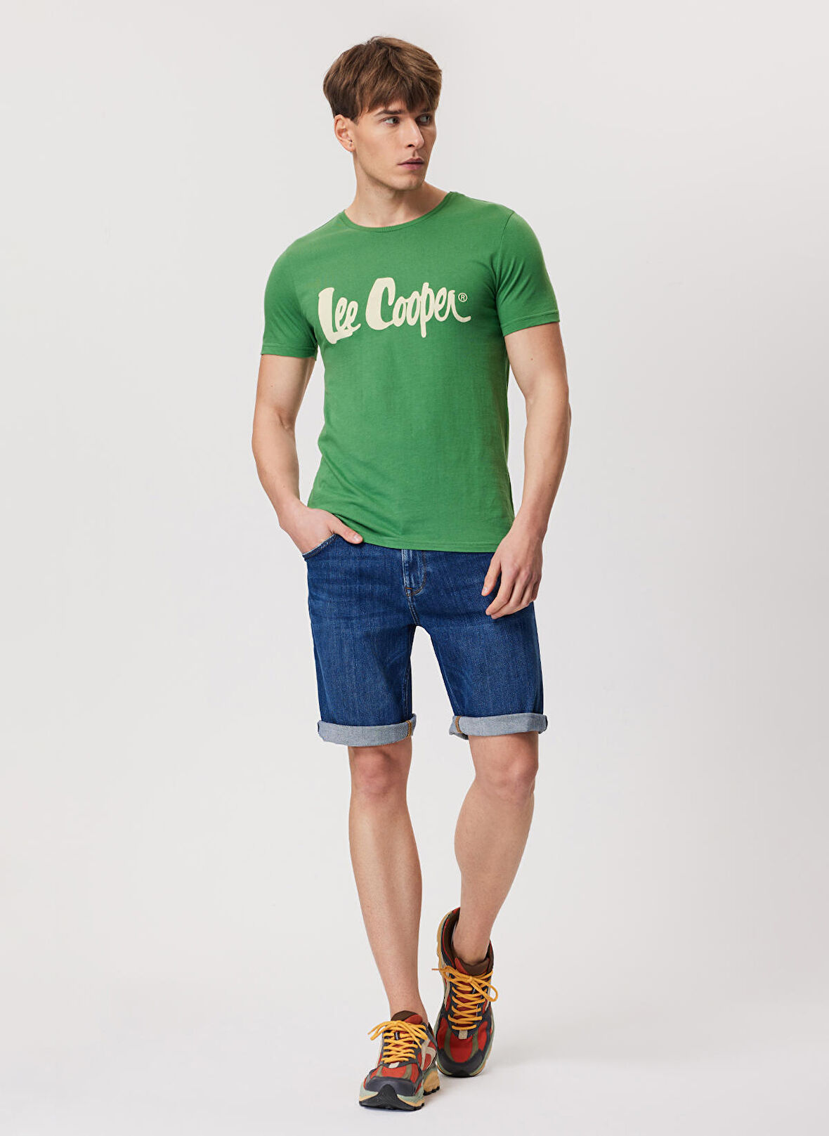 Lee Cooper Slim Fit Mavi Erkek Denim Şort 232 LCM 121084 ELYO 3 DENIM