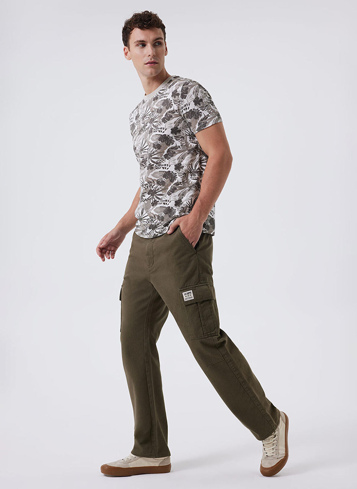 Lee Cooper Normal Bel Jogger Haki Erkek Chino Pantolon 241 LCM 221005 KEWIN HAKI