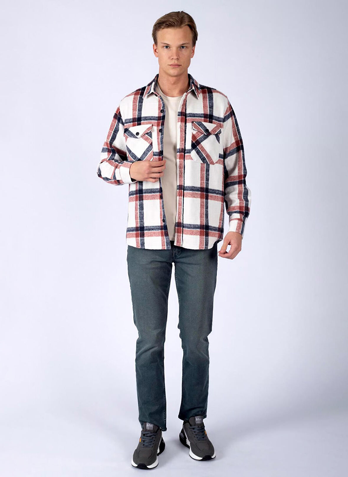 Lee Cooper Regular Fit Tarçın Erkek Gömlek 241 LCM 241046 MOSES TARÇIN-LACI