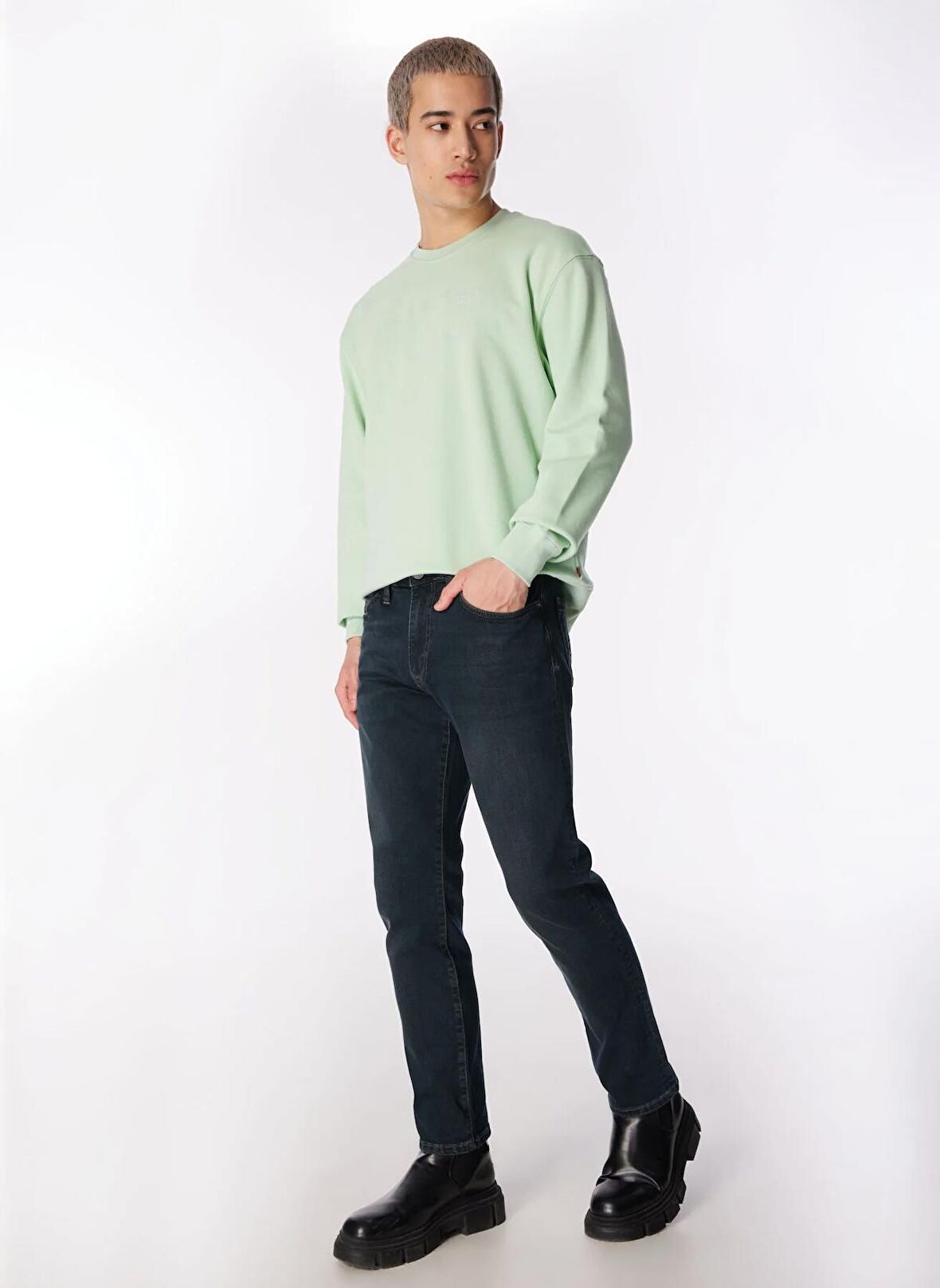 Lee Cooper Normal Bel Slim Fit Erkek Denim Pantolon 242 LCM 121037 JAGGER GREEN TO BROW