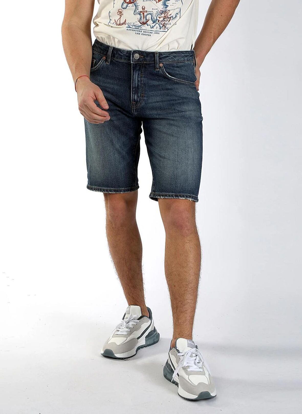 Lee Cooper Regular Fit Erkek Denim Şort 242 LCM 121070 ELYO MANDIE DB MID