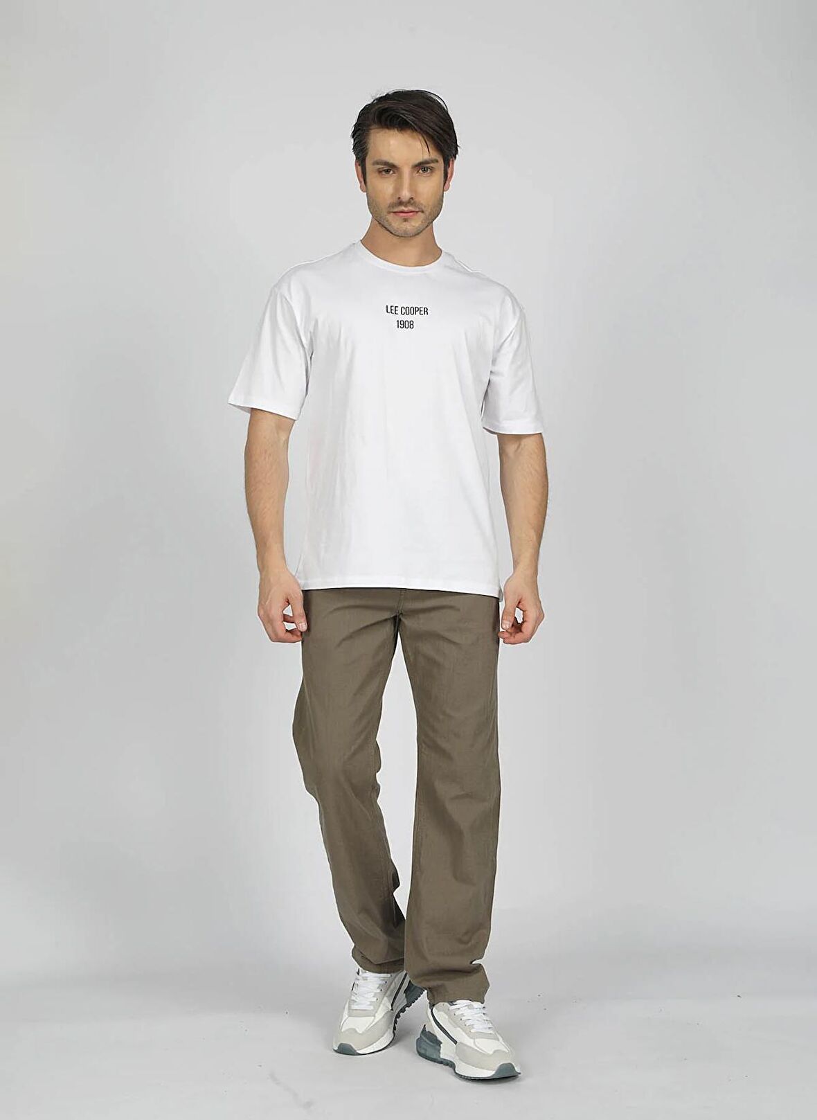 Lee Cooper Normal Bel Straight Haki Erkek Chino Pantolon 242 LCM 221002 RICKY ND 1 HAKİ