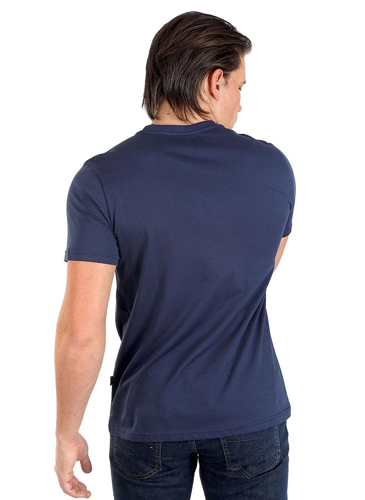 Lee Cooper Yuvarlak Yaka Lacivert Erkek T-Shirt 242 LCM 242014 WILLY A.LACİVERT