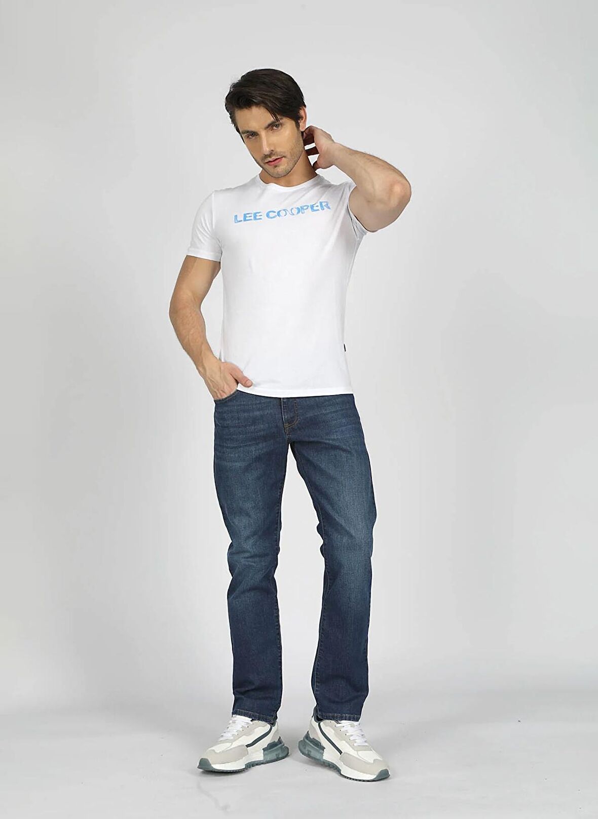 Lee Cooper Yuvarlak Yaka Bej Erkek T-Shirt 242 LCM 242018 NEW DRAWING BEJ