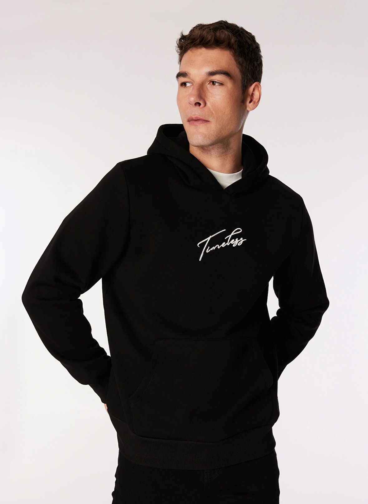 Lee Cooper Kapüşon Yaka Siyah Erkek Sweatshırt 251 LCM 241038 TIME SİYAH