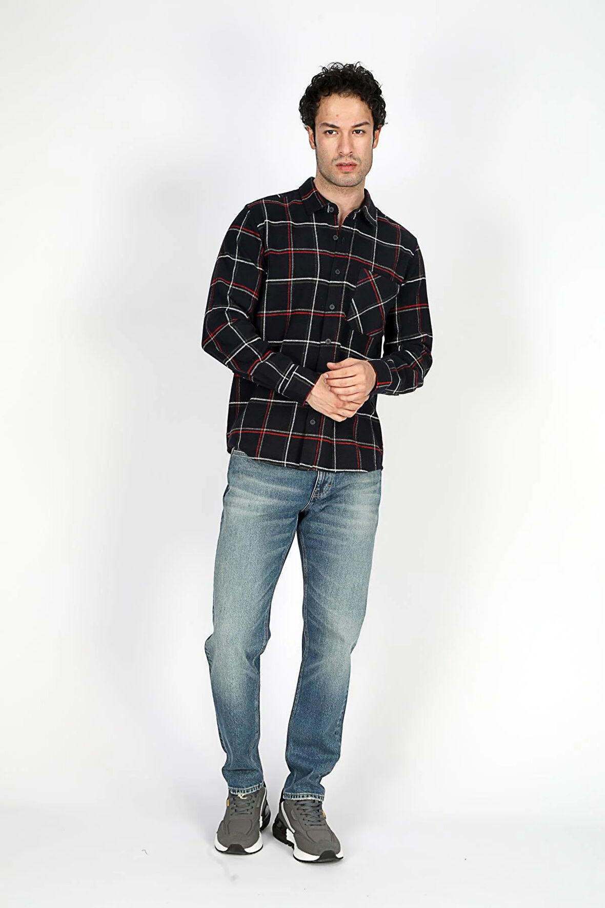 Lupin Erkek Dokuma Gömlek Lacivert