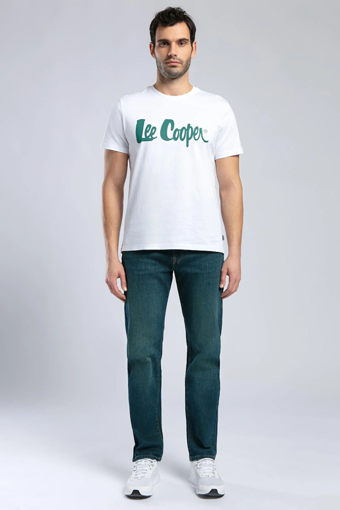 Londonlogo Erkek O Yaka T-Shirt Beyaz-Y