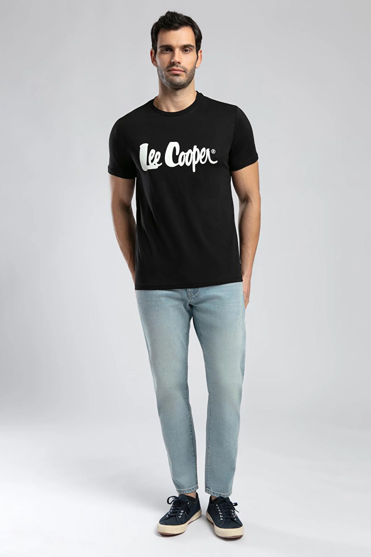 Londonlogo Erkek O Yaka T-Shirt Siyah