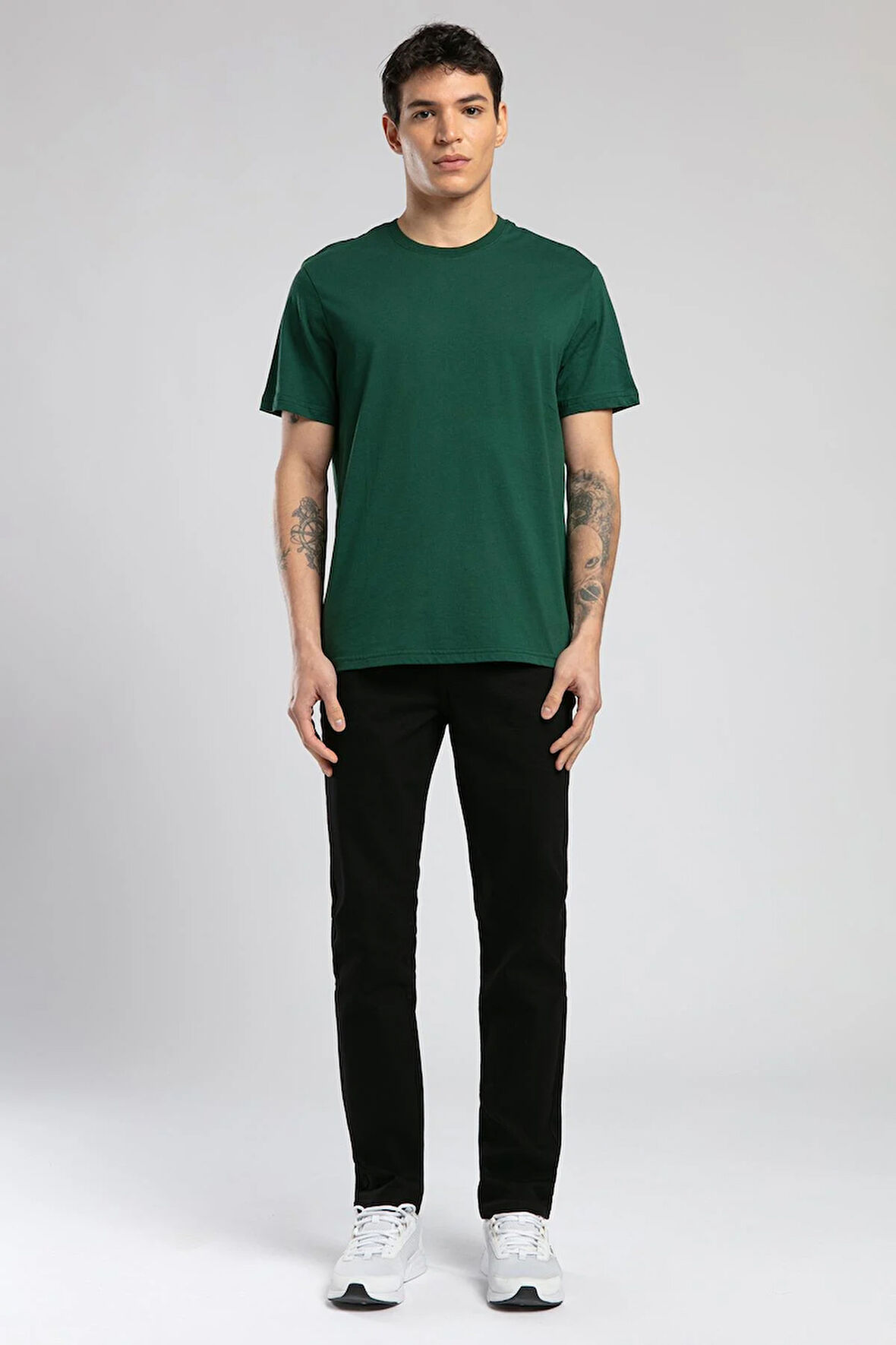 Baselo Erkek O Yaka T-Shirt Zümrüt