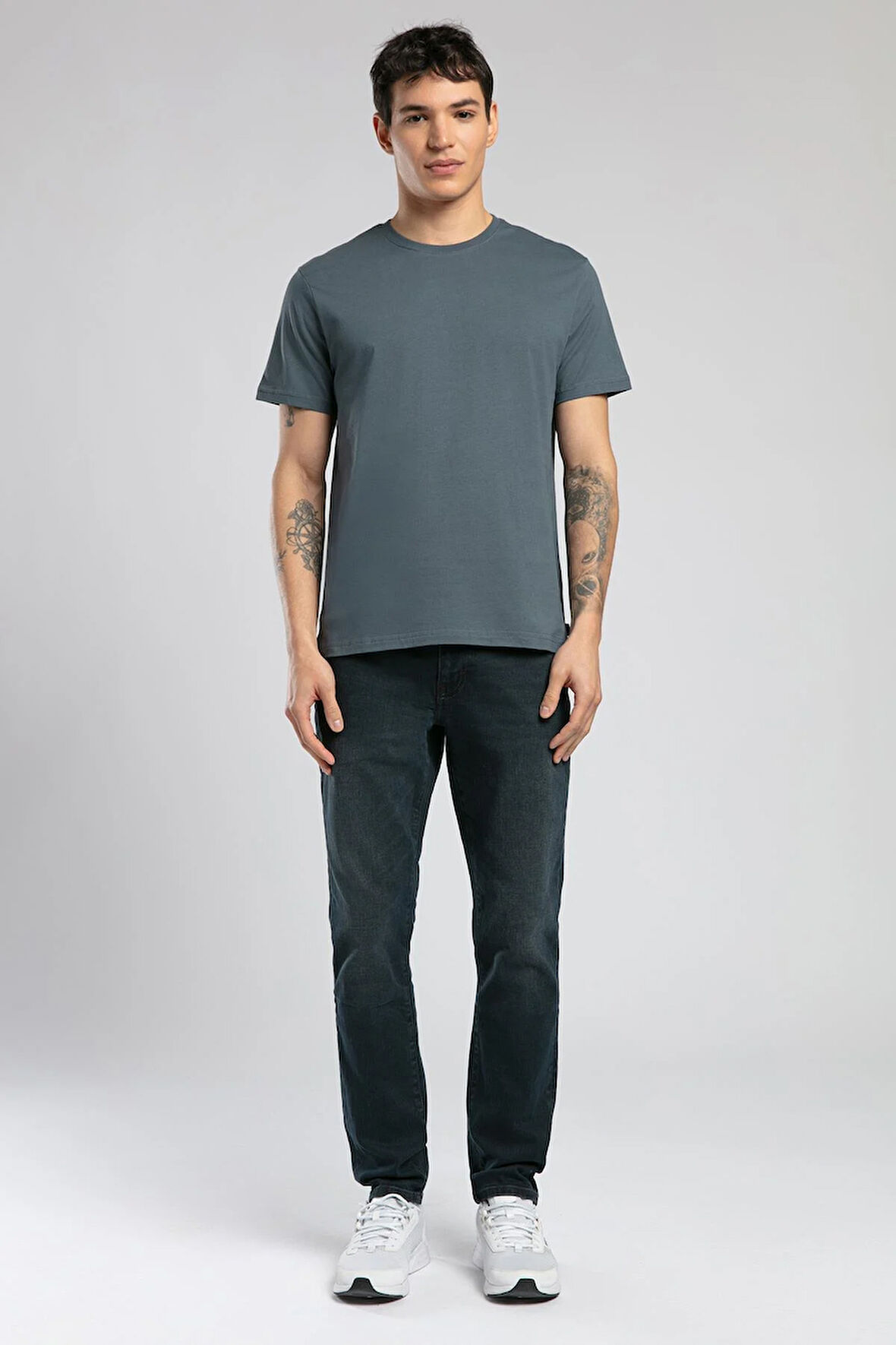 Gael Erkek O Yaka T-Shirt İndigo