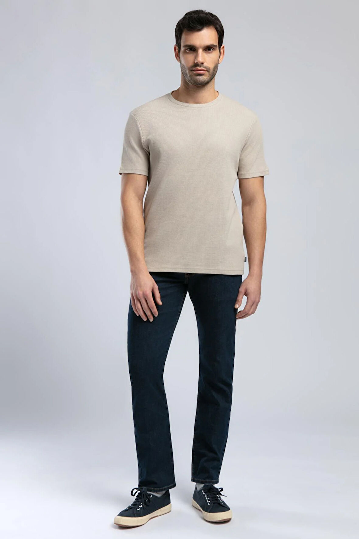 Conroy Erkek O Yaka T-Shirt Bej