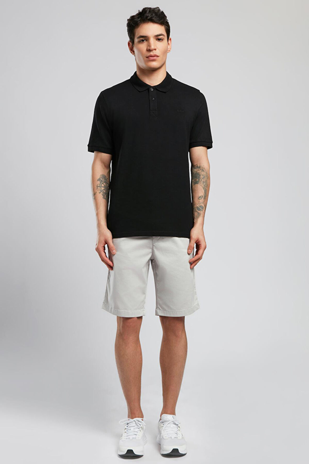 Twins Erkek Polo Yaka T-Shirt Siyah