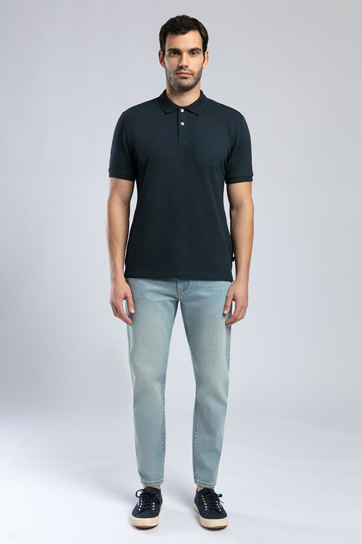 Rolan Erkek Polo Yaka T-Shirt Lacivert